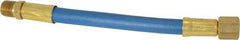Coilhose Pneumatics - 1/4" ID 1/2' Long Lead-In Whip Hose - FNPT x MNPT Swivel Ends, 200 Working psi, -40 to 212°F, 1/4" Fitting, - USA Tool & Supply