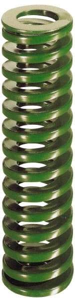 Dayton Lamina - 2-1/2" Hole Diam, 1-1/2" Rod Diam, 6" Free Length, Green Die Spring - 47.6 Lb Max Deflection, 2.39" Max Deflection, Light Duty, Chromium Vanadium Steel - USA Tool & Supply