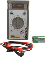 B&K Precision - 0/-20 dB, 600 Ohm, 1,500 MHz Sine Wave, Analog Display Function Generator - 10 ppm Wave Accuracy, 20 dB Amplitude, Includes 9V Battery, Instruction Manual, Two Standard Banana Plug to Insulated Clip Test Leads - USA Tool & Supply