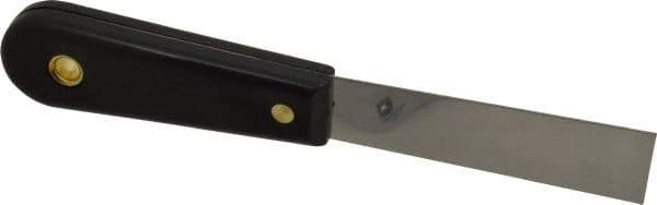 Value Collection - 1" Wide Stainless Steel Putty Knife - Stiff, Nylon Handle, 7.68" OAL - USA Tool & Supply