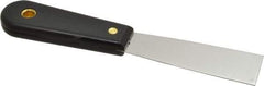 Value Collection - 1-1/4" Wide Stainless Steel Putty Knife - Stiff, Nylon Handle, 7.68" OAL - USA Tool & Supply