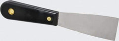 Value Collection - 1-1/2" Wide Chisel Edge Blade Stainless Steel Putty Knife - Nylon Handle, 7.68" OAL - USA Tool & Supply