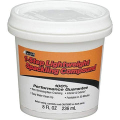 White Lightning - 8 oz Drywall/Plaster Repair - White, 20.1 Sq Ft Coverage, Vinyl Latex - USA Tool & Supply