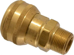 Coilhose Pneumatics - 3/4 Male NPT Industrial Pneumatic Hose Coupler - Brass, 3/4" Body Diam - USA Tool & Supply