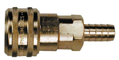 Coilhose Pneumatics - Hose Barb Industrial Pneumatic Hose Coupler - Brass, 3/4" Body Diam, 3/4" Hose ID - USA Tool & Supply