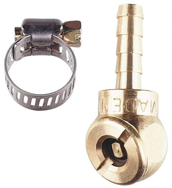 Coilhose Pneumatics - Air Hose Chuck & Worm Drive Clamp - 1/4" Thread - USA Tool & Supply