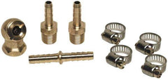 Coilhose Pneumatics - Air Hose Male Ends, Splicers & Brass Ball Chuck - 1/4" Thread - USA Tool & Supply