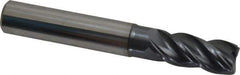 Iscar - 1/2", 4 Flute, Solid Carbide, Corner Chamfer End Mill - 3-1/2" OAL, 1" LOC - USA Tool & Supply