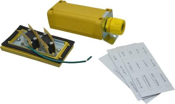 Woodhead Electrical - 2 Operator, Mushroom Head Pendant Control Station - No Legend, Momentary Switch, NO/NC Contact - USA Tool & Supply