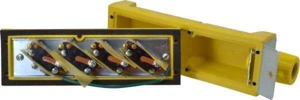 Woodhead Electrical - 4 Operator, Mushroom Head Pendant Control Station - No Legend, Momentary Switch, NO/NC Contact - USA Tool & Supply