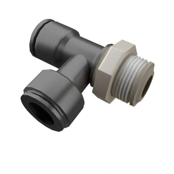 Legris - 10mm OD, 1/4 BSPT, Nylon/Nickel Plated Brass Push-to-Connect Male Run Tee - 290 Max psi - USA Tool & Supply