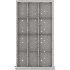 LISTA - 12-Compartment Drawer Divider Layout for 3.15" High Drawers - USA Tool & Supply