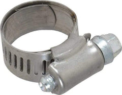 IDEAL TRIDON - SAE Size 8, 5/8 to 1" Diam, Stainless Steel Shielded Worm Drive Clamp - Material Grade 201, Series 613 - USA Tool & Supply