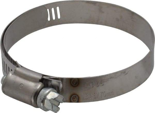 IDEAL TRIDON - SAE Size 36, 1-13/16 to 2-3/4" Diam, Stainless Steel Shielded Worm Drive Clamp - Material Grade 201, Series 613 - USA Tool & Supply