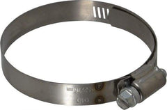 IDEAL TRIDON - SAE Size 40, 2-1/16 to 3" Diam, Stainless Steel Shielded Worm Drive Clamp - Material Grade 201, Series 613 - USA Tool & Supply