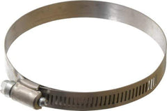 IDEAL TRIDON - SAE Size 56, 3-1/16 to 4" Diam, Stainless Steel Shielded Worm Drive Clamp - Material Grade 201, Series 613 - USA Tool & Supply