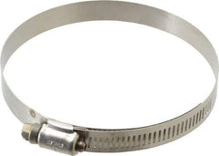 IDEAL TRIDON - SAE Size 60, 3-9/16 to 4-1/4" Diam, Stainless Steel Shielded Worm Drive Clamp - Material Grade 201, Series 613 - USA Tool & Supply