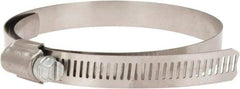 IDEAL TRIDON - SAE Size 64, 3-9/16 to 4-1/2" Diam, Stainless Steel Shielded Worm Drive Clamp - Material Grade 201, Series 613 - USA Tool & Supply