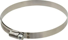 IDEAL TRIDON - SAE Size 72, 4-1/16 to 5" Diam, Stainless Steel Shielded Worm Drive Clamp - Material Grade 201, Series 613 - USA Tool & Supply