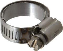 IDEAL TRIDON - SAE Size 12, 11/16 to 1-1/4" Diam, Stainless Steel Shielded Worm Drive Clamp - Material Grade 301, Series 615 - USA Tool & Supply