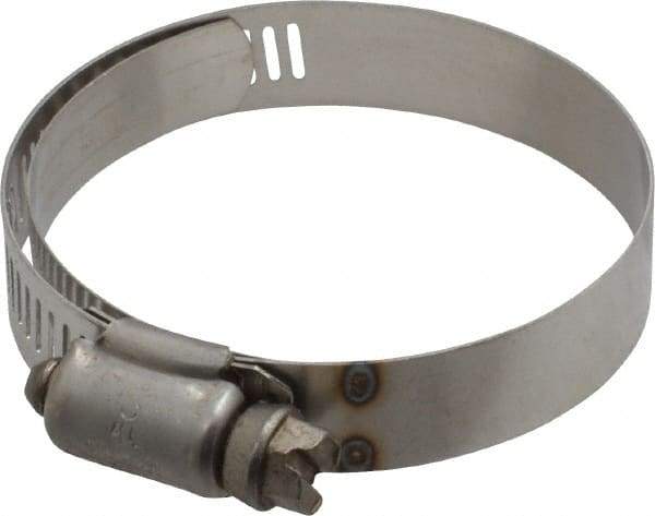 IDEAL TRIDON - SAE Size 32, 1-9/16 to 2-1/2" Diam, Stainless Steel Shielded Worm Drive Clamp - Material Grade 301, Series 615 - USA Tool & Supply