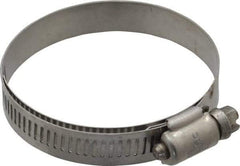 IDEAL TRIDON - SAE Size 36, 1-13/16 to 2-3/4" Diam, Stainless Steel Shielded Worm Drive Clamp - Material Grade 301, Series 615 - USA Tool & Supply