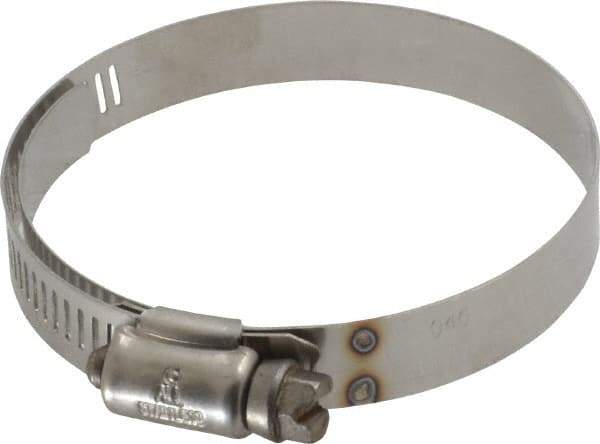 IDEAL TRIDON - SAE Size 40, 2-1/16 to 3" Diam, Stainless Steel Shielded Worm Drive Clamp - Material Grade 301, Series 615 - USA Tool & Supply