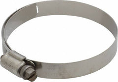 IDEAL TRIDON - SAE Size 48, 2-9/16 to 3-1/2" Diam, Stainless Steel Shielded Worm Drive Clamp - Material Grade 301, Series 615 - USA Tool & Supply