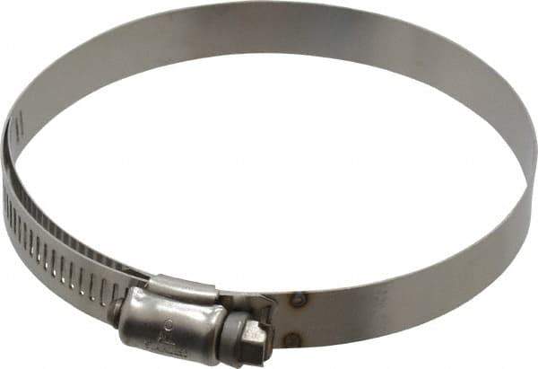 IDEAL TRIDON - SAE Size 56, 3-1/16 to 4" Diam, Stainless Steel Shielded Worm Drive Clamp - Material Grade 301, Series 615 - USA Tool & Supply