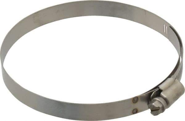 IDEAL TRIDON - SAE Size 64, 3-9/16 to 4-1/2" Diam, Stainless Steel Shielded Worm Drive Clamp - Material Grade 301, Series 615 - USA Tool & Supply