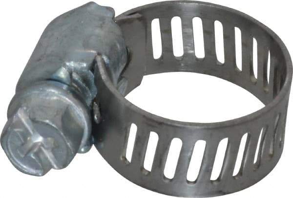 IDEAL TRIDON - SAE Size 4, 5/16 to 5/8" Diam, Carbon Steel Miniature Worm Drive Clamp - 5/16" Wide, Series 300 - USA Tool & Supply