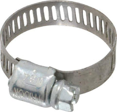 IDEAL TRIDON - SAE Size 8, 7/16 to 1" Diam, Carbon Steel Miniature Worm Drive Clamp - 5/16" Wide, Series 300 - USA Tool & Supply