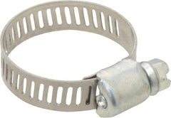 IDEAL TRIDON - SAE Size 10, 1/2 to 1-1/16" Diam, Carbon Steel Miniature Worm Drive Clamp - 5/16" Wide, Series 300 - USA Tool & Supply