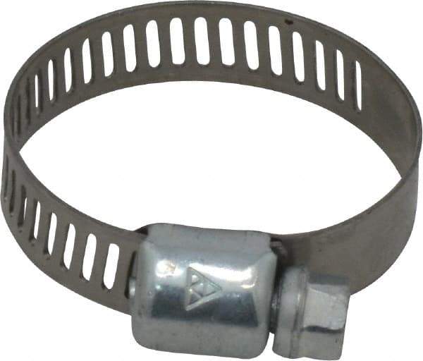 IDEAL TRIDON - SAE Size 12, 9/16 to 1-1/4" Diam, Carbon Steel Miniature Worm Drive Clamp - 5/16" Wide, Series 300 - USA Tool & Supply