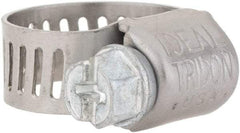 IDEAL TRIDON - SAE Size 4, 5/16 to 5/8" Diam, Stainless Steel Miniature Worm Drive Clamp - 5/16" Wide, Material Grade 301, Series 325 - USA Tool & Supply