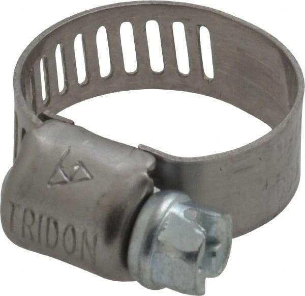 IDEAL TRIDON - SAE Size 5, 5/16 to 11/16" Diam, Stainless Steel Miniature Worm Drive Clamp - 5/16" Wide, Material Grade 301, Series 325 - USA Tool & Supply