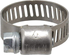 IDEAL TRIDON - SAE Size 6, 5/16 to 7/8" Diam, Stainless Steel Miniature Worm Drive Clamp - 5/16" Wide, Material Grade 301, Series 325 - USA Tool & Supply