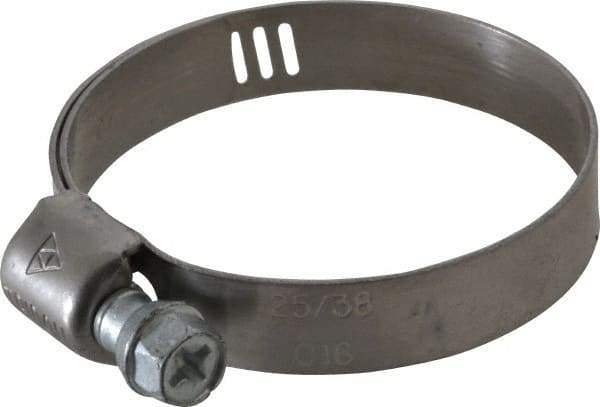 IDEAL TRIDON - SAE Size 16, 11/16 to 1-1/2" Diam, Stainless Steel Miniature Worm Drive Clamp - 5/16" Wide, Material Grade 301, Series 325 - USA Tool & Supply