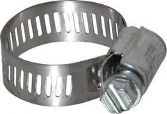 IDEAL TRIDON - SAE Size 12, 9/16 to 1-1/4" Diam, Carbon Steel Worm Drive Clamp - 1/2" Wide, Series 600 - USA Tool & Supply