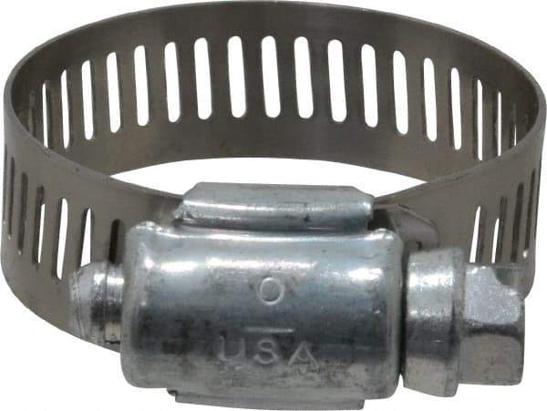 IDEAL TRIDON - SAE Size 16, 11/16 to 1-1/2" Diam, Carbon Steel Worm Drive Clamp - 1/2" Wide, Series 600 - USA Tool & Supply