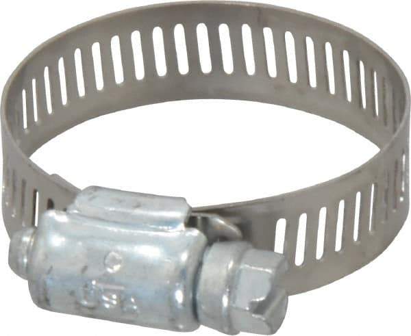 IDEAL TRIDON - SAE Size 20, 3/4 to 1-3/4" Diam, Carbon Steel Worm Drive Clamp - 1/2" Wide, Series 600 - USA Tool & Supply