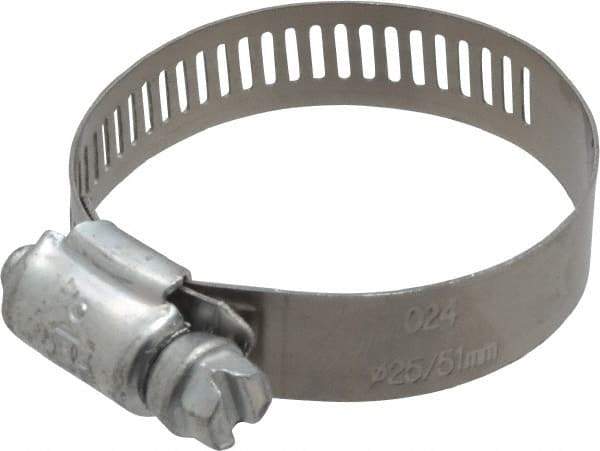 IDEAL TRIDON - SAE Size 24, 1-1/16 to 2" Diam, Carbon Steel Worm Drive Clamp - 1/2" Wide, Series 600 - USA Tool & Supply