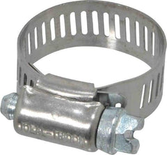 IDEAL TRIDON - SAE Size 12, 9/16 to 1-1/4" Diam, Stainless Steel Worm Drive Clamp - 1/2" Wide, Material Grade 201, Series 611 - USA Tool & Supply