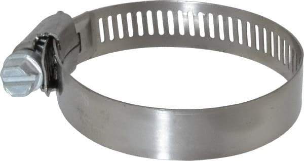 IDEAL TRIDON - SAE Size 28, 1-5/16 to 2-1/4" Diam, Stainless Steel Worm Drive Clamp - 1/2" Wide, Material Grade 201, Series 611 - USA Tool & Supply