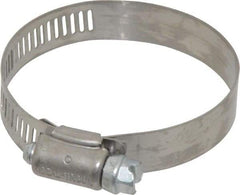 IDEAL TRIDON - SAE Size 32, 1-9/16 to 2-1/2" Diam, Stainless Steel Worm Drive Clamp - 1/2" Wide, Material Grade 201, Series 611 - USA Tool & Supply