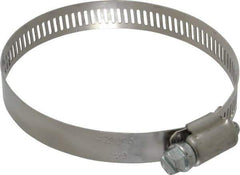 IDEAL TRIDON - SAE Size 44, 2-5/16 to 3-1/4" Diam, Stainless Steel Worm Drive Clamp - 1/2" Wide, Material Grade 201, Series 611 - USA Tool & Supply