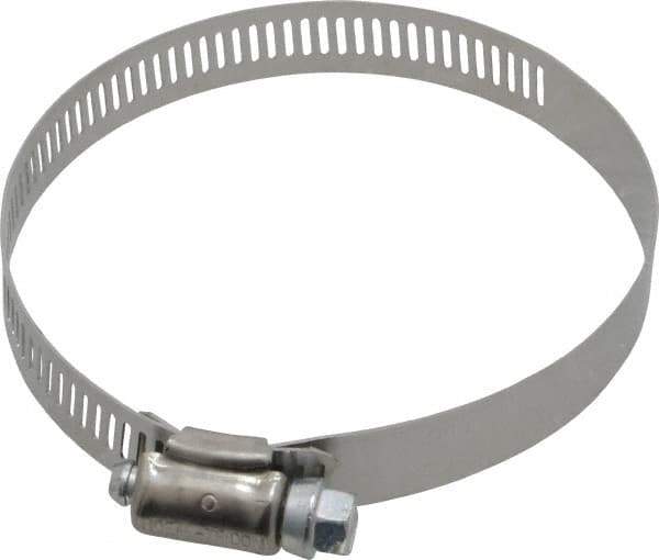 IDEAL TRIDON - SAE Size 48, 2-9/16 to 3-1/2" Diam, Stainless Steel Worm Drive Clamp - 1/2" Wide, Material Grade 201, Series 611 - USA Tool & Supply