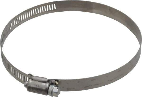 IDEAL TRIDON - SAE Size 72, 3 to 5" Diam, Stainless Steel Worm Drive Clamp - 1/2" Wide, Material Grade 201, Series 611 - USA Tool & Supply