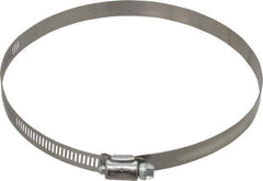 IDEAL TRIDON - SAE Size 96, 4-1/2 to 6-1/2" Diam, Stainless Steel Worm Drive Clamp - 1/2" Wide, Material Grade 201, Series 611 - USA Tool & Supply