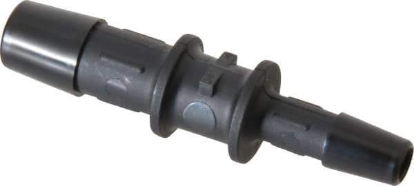 Made in USA - 3/8 x 1/4" Barb, Nylon Single Barbed Tube Reducer - Black - USA Tool & Supply
